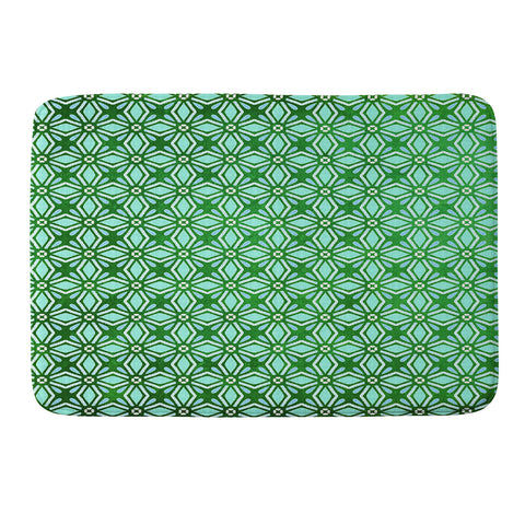 Monika Strigel MOROCCAN DIAMOND ANISSA GREEN Memory Foam Bath Mat