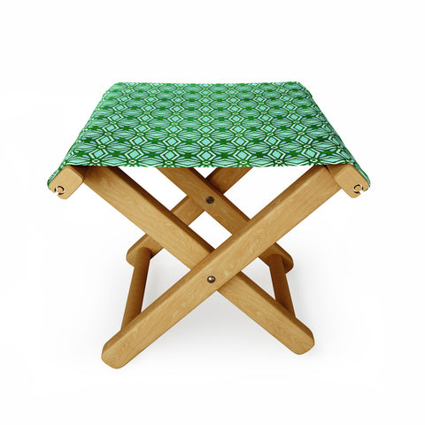 Monika Strigel MOROCCAN DIAMOND ANISSA GREEN Folding Stool