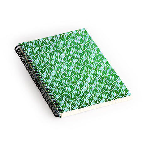 Monika Strigel MOROCCAN DIAMOND ANISSA GREEN Spiral Notebook