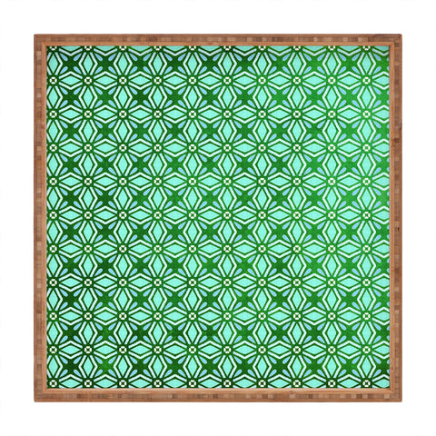 Monika Strigel MOROCCAN DIAMOND ANISSA GREEN Square Tray