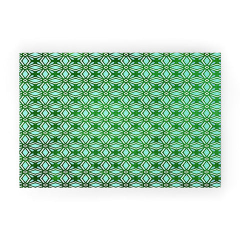 Monika Strigel MOROCCAN DIAMOND ANISSA GREEN Welcome Mat