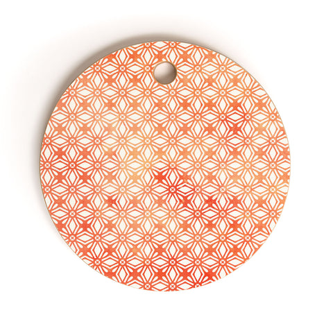 Monika Strigel MOROCCAN DIAMOND ANISSA ORANGE Cutting Board Round