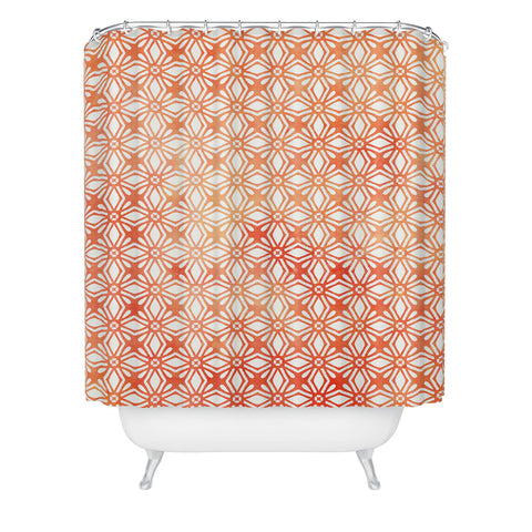 Monika Strigel MOROCCAN DIAMOND ANISSA ORANGE Shower Curtain