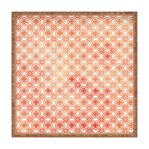 Monika Strigel MOROCCAN DIAMOND ANISSA ORANGE Square Tray