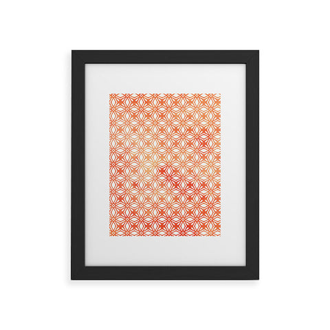 Monika Strigel MOROCCAN DIAMOND ANISSA ORANGE Framed Art Print
