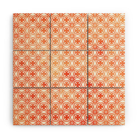 Monika Strigel MOROCCAN DIAMOND ANISSA ORANGE Wood Wall Mural