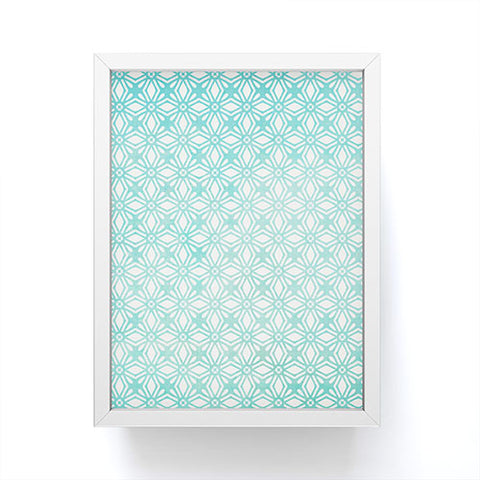 Monika Strigel MOROCCAN DIAMOND ANISSA TEAL Framed Mini Art Print