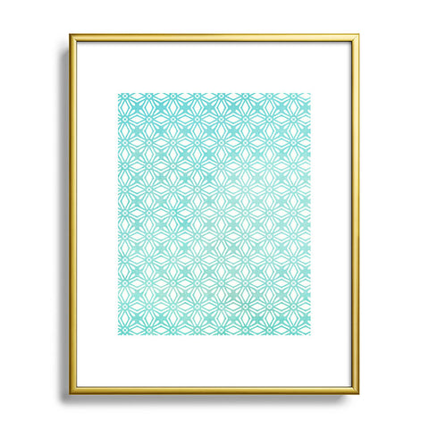 Monika Strigel MOROCCAN DIAMOND ANISSA TEAL Metal Framed Art Print
