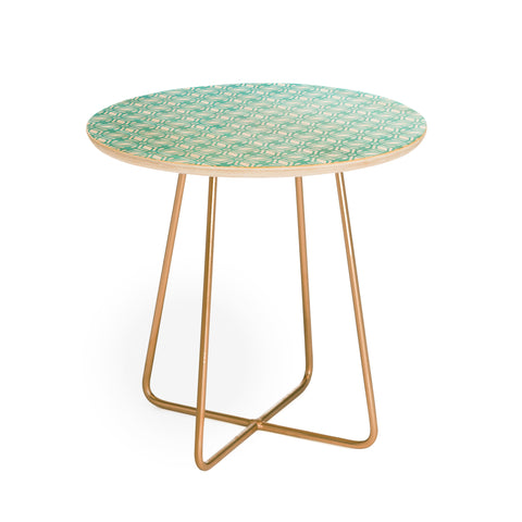 Monika Strigel MOROCCAN DIAMOND ANISSA TEAL Round Side Table