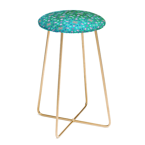 Monika Strigel MOROCCAN PEARLS AND TILES GREEN Counter Stool