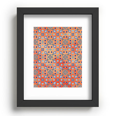 Monika Strigel MOROCCAN PEARLS AND TILES ORANGE Recessed Framing Rectangle