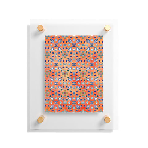 Monika Strigel MOROCCAN PEARLS AND TILES ORANGE Floating Acrylic Print
