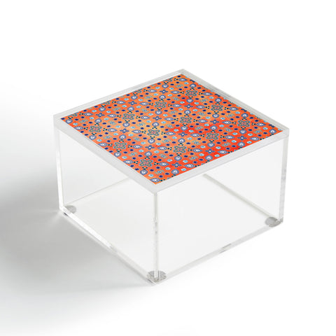 Monika Strigel MOROCCAN PEARLS AND TILES ORANGE Acrylic Box