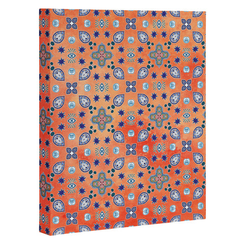 Monika Strigel MOROCCAN PEARLS AND TILES ORANGE Art Canvas