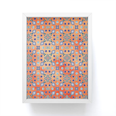 Monika Strigel MOROCCAN PEARLS AND TILES ORANGE Framed Mini Art Print