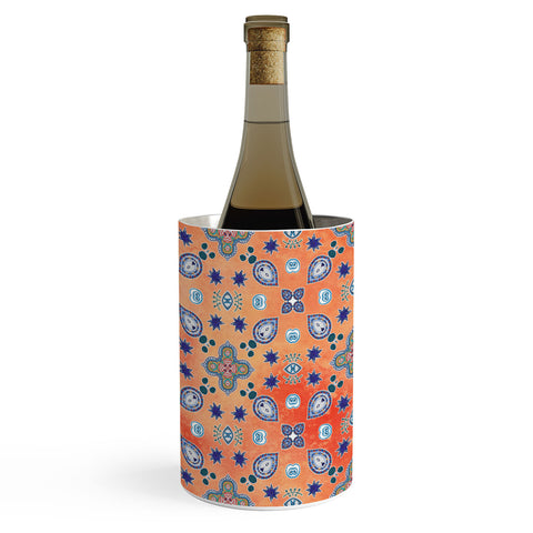 Monika Strigel MOROCCAN PEARLS AND TILES ORANGE Wine Chiller