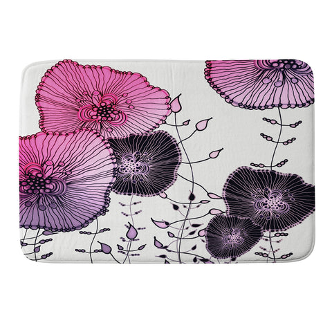 Monika Strigel Mystic Garden Pink Memory Foam Bath Mat