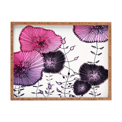 Monika Strigel Mystic Garden Pink Rectangular Tray