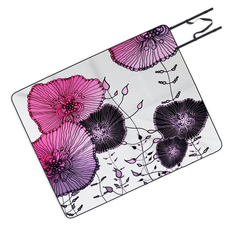Monika Strigel Mystic Garden Pink Picnic Blanket