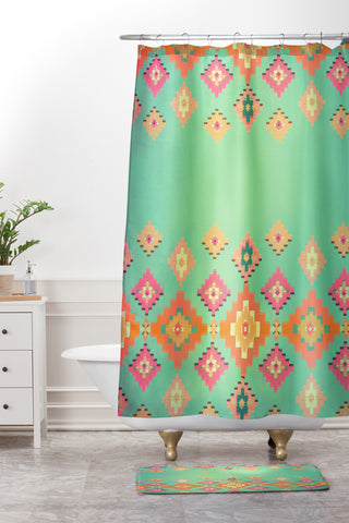 Monika Strigel Navajo Sunshine Shower Curtain And Mat