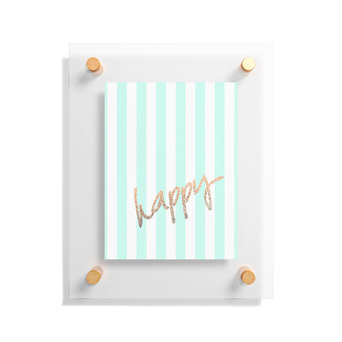 Monika Strigel Pretty Happy Mint Floating Acrylic Print