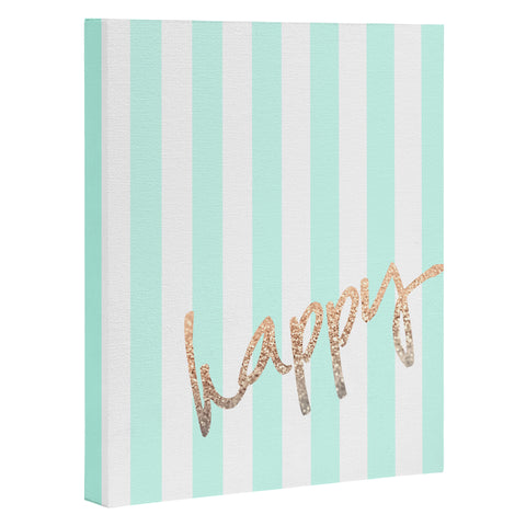 Monika Strigel Pretty Happy Mint Art Canvas
