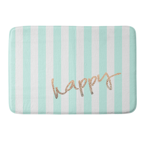 Monika Strigel Pretty Happy Mint Memory Foam Bath Mat