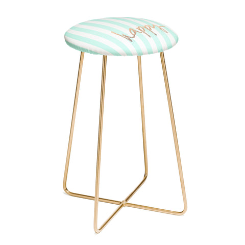 Monika Strigel Pretty Happy Mint Counter Stool