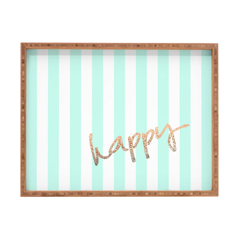 Monika Strigel Pretty Happy Mint Rectangular Tray