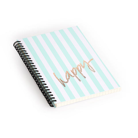 Monika Strigel Pretty Happy Mint Spiral Notebook