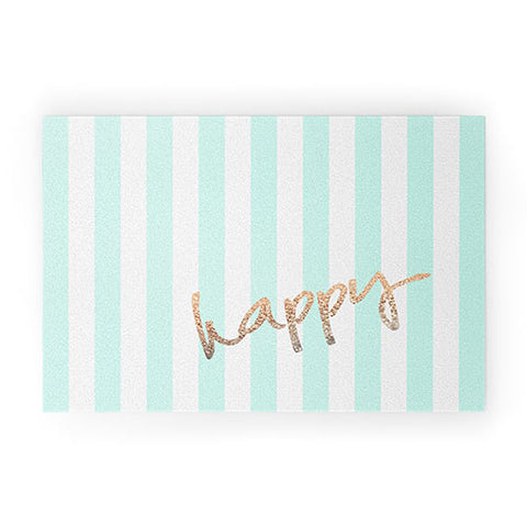 Monika Strigel Pretty Happy Mint Welcome Mat