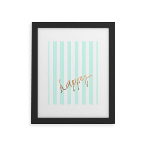 Monika Strigel Pretty Happy Mint Framed Art Print
