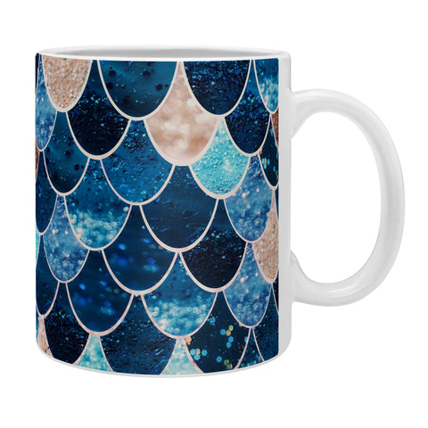 Monika Strigel REALLY MERMAID BLUE AND GOLD Coffee Mug