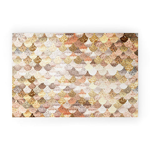 Monika Strigel Really Mermaid Gold Welcome Mat