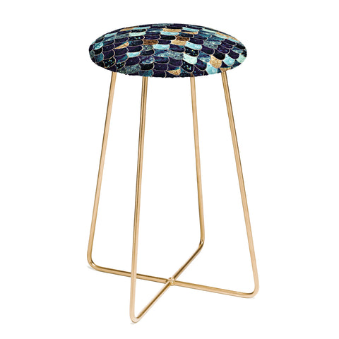 Monika Strigel REALLY MERMAID MYSTIC BLUE Counter Stool