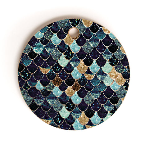 Monika Strigel REALLY MERMAID MYSTIC BLUE Cutting Board Round