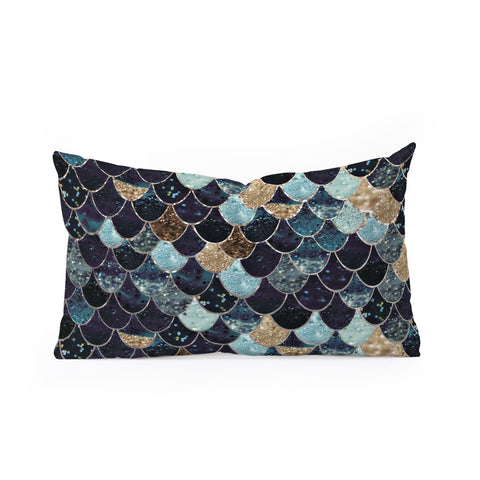 Monika Strigel REALLY MERMAID MYSTIC BLUE Oblong Throw Pillow