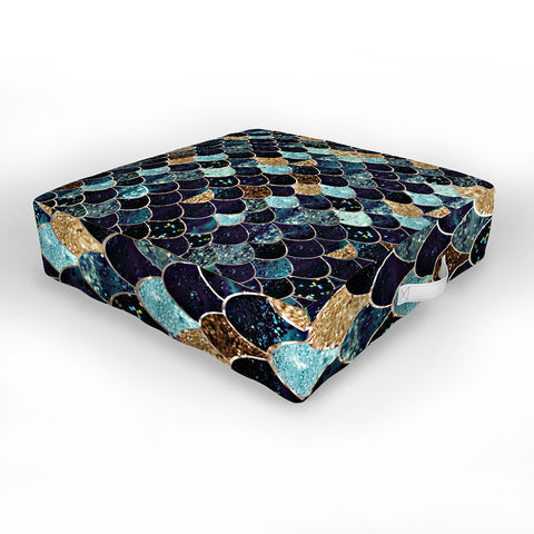 Monika Strigel REALLY MERMAID MYSTIC BLUE Outdoor Floor Cushion