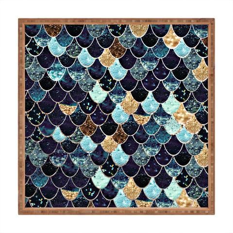 Monika Strigel REALLY MERMAID MYSTIC BLUE Square Tray