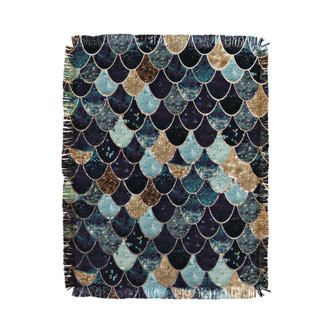 Monika Strigel REALLY MERMAID MYSTIC BLUE Throw Blanket