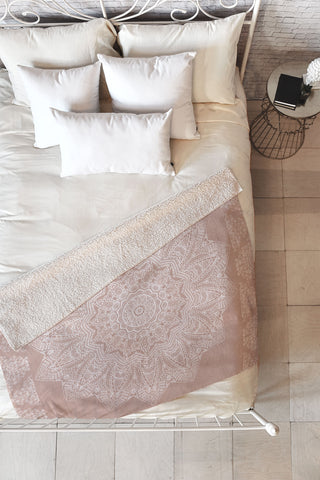 Monika Strigel SERENDIPITY BLUSH Fleece Throw Blanket
