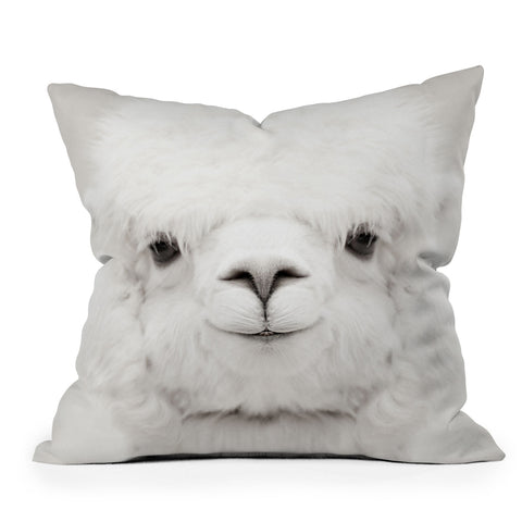Monika Strigel SMILING ALPACA by MS Throw Pillow