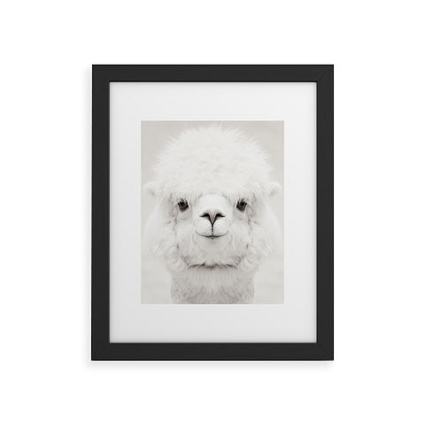 Monika Strigel SMILING ALPACA by MS Framed Art Print