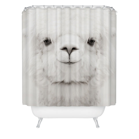 Monika Strigel SMILING ALPACA Shower Curtain