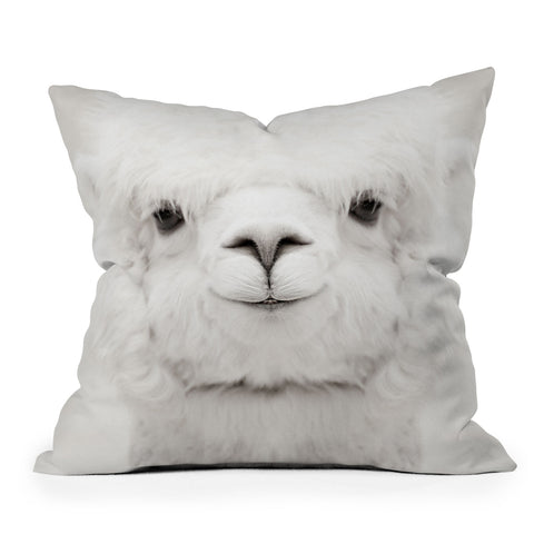 Monika Strigel SMILING ALPACA Throw Pillow