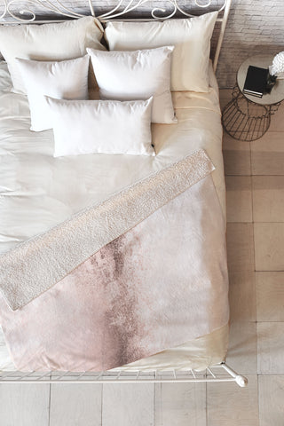 Monika Strigel SNOWDREAMER BLUSH LIGHT Fleece Throw Blanket