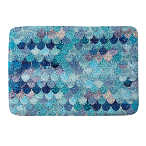 Monika Strigel SUMMER MERMAID BLUE AND TEAL Memory Foam Bath Mat