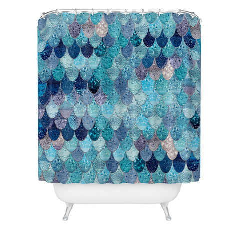 Monika Strigel SUMMER MERMAID BLUE AND TEAL Shower Curtain