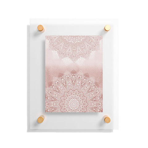Monika Strigel THERE GOES THE FEAR ROSE BLUSH Floating Acrylic Print