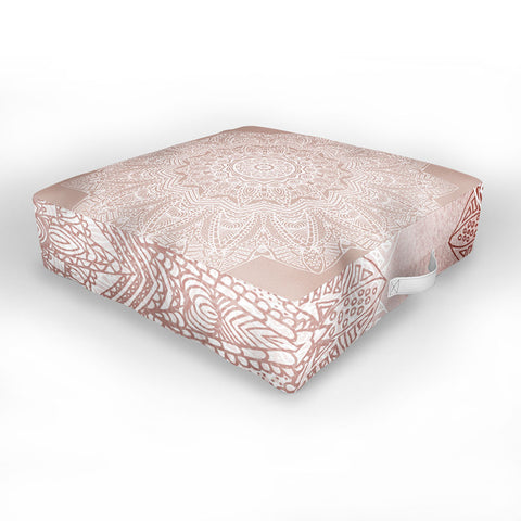 Monika Strigel THERE GOES THE FEAR ROSE BLUSH Outdoor Floor Cushion